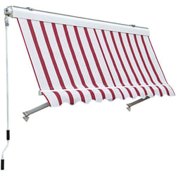 Tenda da Sole per Balcone a Caduta Cassonata Sangiorgio Colore: Rigato Bordeaux/Crema - Formato: 3 x 3 m