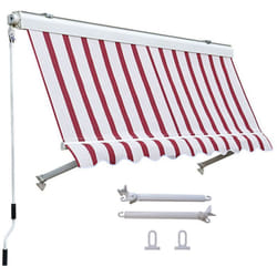 Sangiorgio - Tenda da Sole 400x300 Riga Rossa a Caduta Cassonata con Bracci