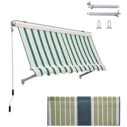 Sangiorgio - Tenda da Sole 400x300 Riga Verde a Caduta Cassonata con Bracci