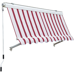 Tenda da Sole per Balcone a Caduta Cassonata Sangiorgio Formato: 4 x 3 m - Colore: Rigato Giallo/Bianco