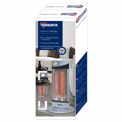 Termozeta TZR11 stufetta elettrica Interno Bianco 900 W Riscaldatore di spazio in grafite