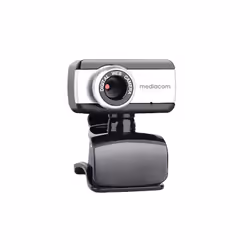 Mediacom M250, 640 x 480 Pixel, USB 2.0, Nero, Argento, Clip/Supporto, CMOS, Scatola