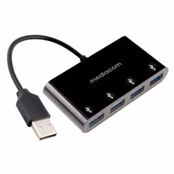 Mediacom MD-U101, USB 3.2 Gen 1 (3.1 Gen 1) Type-A, USB 3.2 Gen 1 (3.1 Gen 1) Type-A, Nero, USB, 1 pz, 0 - 45 °C