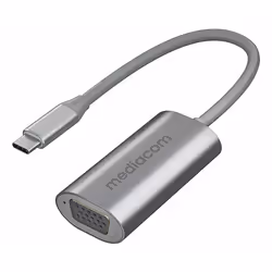 Mediacom MD-C307, USB tipo-C, USB tipo-C, VGA, 60 Hz, 1920 x 1200 (WUXGA), Alluminio, WUXGA