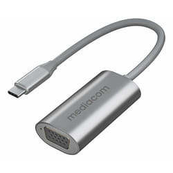 Mediacom MD-C307 hub di interfaccia USB tipo-C Alluminio