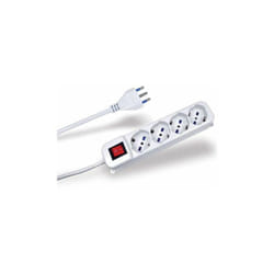 Nova Line - Presa multipla con interruttore 4 prese schuko bivalenti ce31/4c