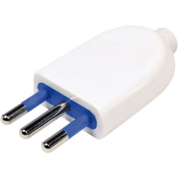 Novaline spina volante 2P+T 16A con fermacavo e passacavo pot. max 1500W corpo in polimero bianco