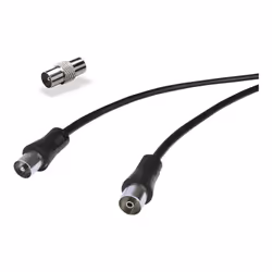 Tipo di Uscite: n°1 Spina +n°1 Presa, 75Ohm Ø9,5 mm Colore: Nero Accessori: Raccordo Doppia Spina TV in dotazione caratterist ...