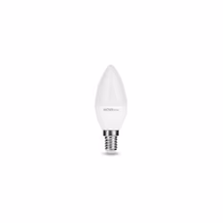 Lampadina LED Nova Line da 5,5W con attacco E14, perfetta per interni. Luce calda (3000K) con plastica e alluminio per una ma ...