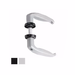 Maniglia per cancelli Zama verniciata nera/grigia Vite in testa Quadro mm 8x25/35 8x40/50 8x50/60 8x60/70