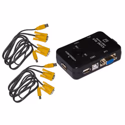 LINK Switch Kvm Manuale Per 2 Pc Usb/Vga Con 1 Mouse, 1 Tastiera Usb E 1 Monitor Vga Con Cavi Inclusi - Vista aggiuntiva 2