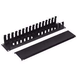 LINK Pannello Guidacavi Per Armadi Rack 19" 2U A Gabbia Nero 483X88X70 Mm In Metallo - Vista aggiuntiva 2