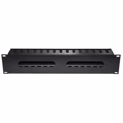 LINK Pannello Guidacavi Per Armadi Rack 19" 2U A Gabbia Nero 483X88X70 Mm In Metallo - Vista aggiuntiva 3