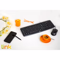 LINK Kit Tastiera Italiana 108 Tasti E Mouse Ottico Con Cavo Usb - Vista aggiuntiva 2