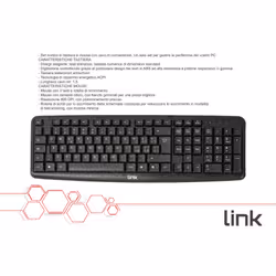LINK Kit Tastiera Italiana 108 Tasti E Mouse Ottico Con Cavo Usb - Vista aggiuntiva 3