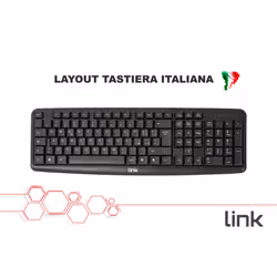 LINK Kit Tastiera Italiana 108 Tasti E Mouse Ottico Con Cavo Usb - Vista aggiuntiva 5