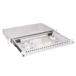 LINK Cassetto Fibra Ottica 24 Porte Per Adattatori Sc Duplex 1 Unita' Per Installazione 19" Grigio Con Binari Telescopici - Vista aggiuntiva 2