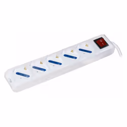 PRESA MULTIPLA LINK 5 SCHUKO CONINTERRUTTORE CAVO 1,5MT BIANCA
