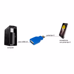 LINK Adattatore Usb-C Maschio - Usb 2.0 Femmina - Vista aggiuntiva 4