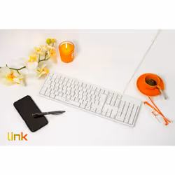 LINK Tastiera Italiana 105 Tasti Colore Bianco Connettore Usb - Vista aggiuntiva 2