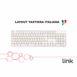 LINK Tastiera Italiana 105 Tasti Colore Bianco Connettore Usb - Vista aggiuntiva 5