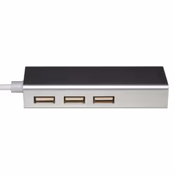 LINK Adattatore Usb-C Maschio Con Presa Rete Rj45 10/100 + Hub 3 Porte Usb 2.0 - Vista aggiuntiva 3