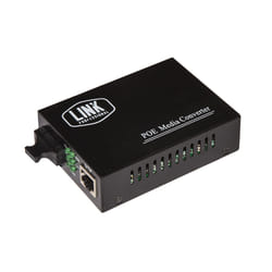 LINK Media Converter Fibra Ottica Sc Duplex Singlemode - Rj45 10/100 Singlemode 1310Nm Poe 802.3At 30W 10/100
