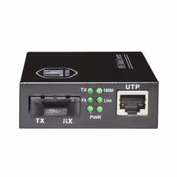 LINK Media Converter Fibra Ottica Sc Duplex Singlemode - Rj45 10/100 Singlemode 1310Nm Poe 802.3At 30W 10/100 - Vista aggiuntiva 2