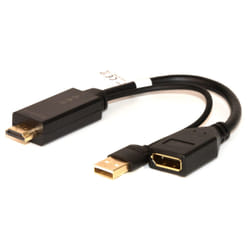 Link Accessori LKADAT202 cavo e adattatore video 1 m HDMI tipo A (Standard) DisplayPort + USB Type-A Nero