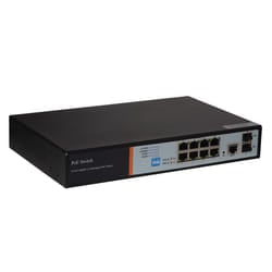 LINK Switch Di Rete 8 Porte Gigabit Poe 150 Watt + 2 Porte Sfp E Una Porta Console Rj45 Layer 2