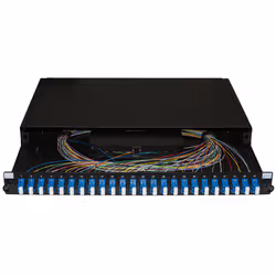 LINK Pannello Fibra Ottica 19" Con 24 Adattatori Lc Duplex Singlemode Profondita' 250 Mm Con Pigtail Installati Colore Nero - Vista aggiuntiva 2