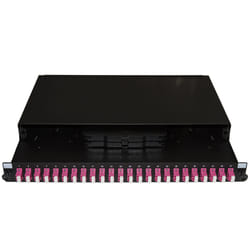 LINK Pannello Fibra Ottica 19" Con 24 Adattatori Lc Duplex Om4 Profondita' 250 Mm Colore Nero