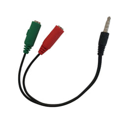 Link Accessori LKADAT147 cavo audio 3.5mm 2 x 3.5mm Nero, Rosso