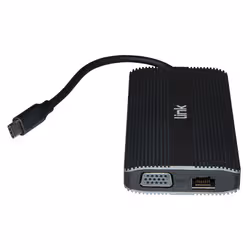 LINK Docking Station Usb-C Con 12 Porte Usb, Hdmi, Dp, Vga, Pd, Audio, Gigabit, Card, Per Notebook Tablet E Smartphone - Vista aggiuntiva 3
