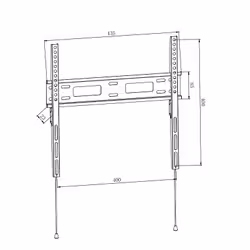 LINK Staffa A Muro Per Tv Fino A 50 Kg, Da 32 A 55" Fino A Vesa 400X400 27 Mm Distanza Dal Muro - Vista aggiuntiva 6