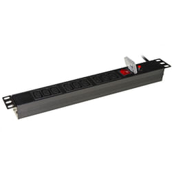 Link - LK10052IT Multipresa 9 Prese Femmina Iec C13 Per Armadi Rack 19 Con Spina Italiana 16A, Nero