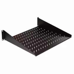 Link Accessori LKRIP400N, Mensola per scaffale, Nero, 25 kg, 2U, 48,3 cm (19"), 400 mm
