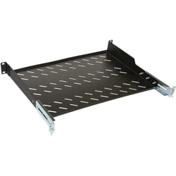 Link - LKRIP350LN Ripiano per Armadio 19' 1 unità - 4 attacchi Frontale + Posteriore profondità 350 mm. (Universale) Colore Nero