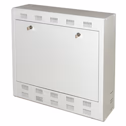 Box a muro per alloggiare in modo ottimale sistemi di videosorveglianza, sistemi audio, reti, NVR e DVR, con attacco interno ...