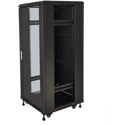 Link - Armadi rack armadio rack 19' 27U (A)1388 (L)600 (P)600 colore nero porta vetro da assemblare