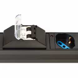 LINK Multipresa Alimentazione Per Rack 19" Con 6 Prese Universali Tripolari/Schuko Magnetotermica Con Staffe Colore Rosso - Vista aggiuntiva 4