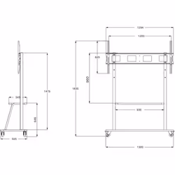 Supporto per TV o video da 52'' a 180'' (VESA minimo 35x60)Supporta TV fino a 130 KgPer TV di grande formato, molto stabile, ...