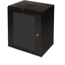 Link - Armadio Rack 19" 12u Serie Light Colore Nero Con Porta Vetro (axpxl) Mm 600x400x530 Ripian