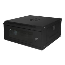 LINK Armadio Rack 19" 4U Serie Light Colore Nero Con Porta Vetro (Axpxl) Mm 240X400X530 Ripiano Incluso