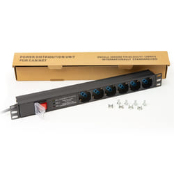 LINK Multipresa Da Rack 19" 6 Prese Universali Con Interruttore Spina Italiana 16A E Interruttore Contro Le Sovratensioni
