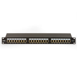 LINK Pannello Patch Per Reti Con 24 Porte Rj45 Cat 6 Schermato 19" Colore Nero