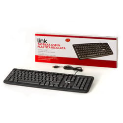 LINK Tastiera Italiana Usb 108 Tasti Colore Nero In Ecoplastica