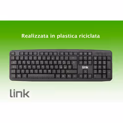 LINK Tastiera Italiana Usb 108 Tasti Colore Nero In Ecoplastica - Vista aggiuntiva 3