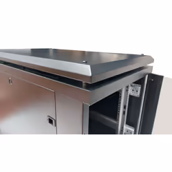 LINK ARMADIO RACK 19" 12 UNITA' (A)700X (L)600 X PROFONDITA' 800 MM. COLORE NERO PORTA VETRO - Vista aggiuntiva 3