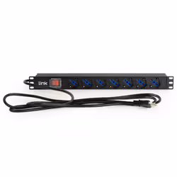 LINK Multipresa Da Rack 19" 7 Prese Universali Con Interruttore Spina Italiana 16A Cavo Mt 3 - Vista aggiuntiva 3